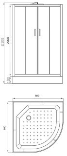 Душевая кабина Parly Classic EC831 80x80см